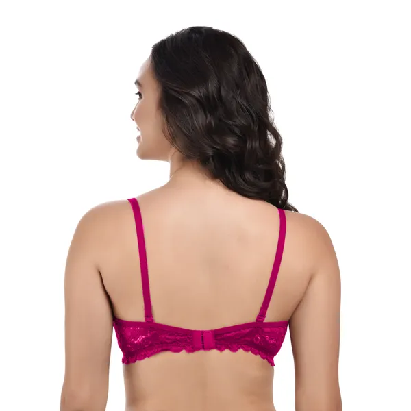 Hot_Pink_Cotton_Blend_Padded_Bra_For_Women