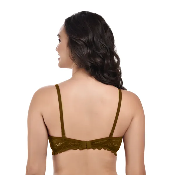 Chocolate_Brown_Cotton_Blend_Padded_Bra_For_Women