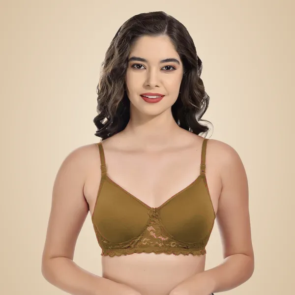Chocolate_Brown_Cotton_Blend_Padded_Bra_For_Women