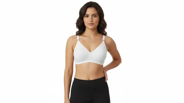 White_Cotton_Blend_Non_Padded_Bra_For_Women