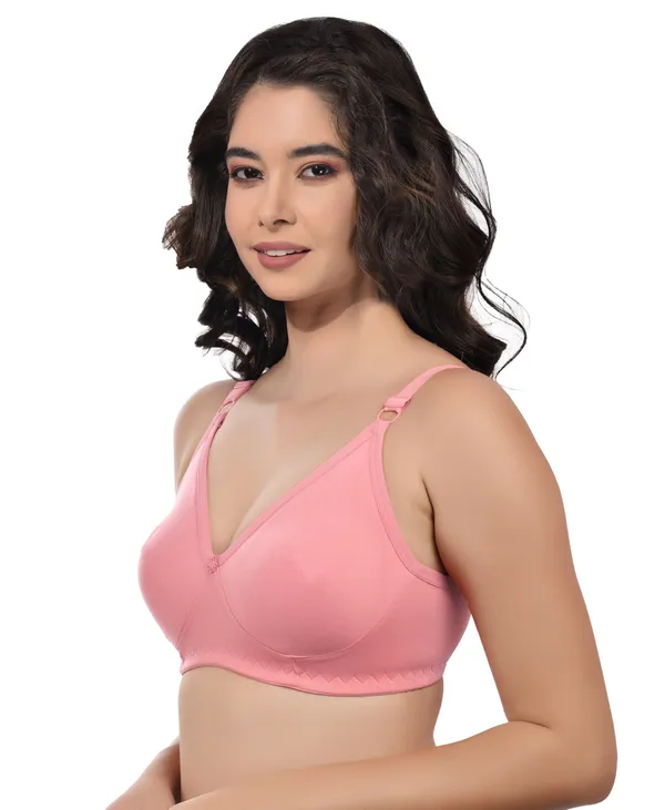 Pink_Cotton_Blend_Non_Padded_Bra_For_Women