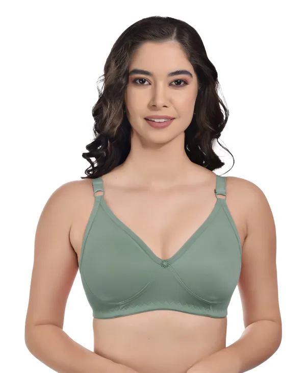 Green__Cotton_Blend_Non_Padded_Bra_Cross_Bra_For_Women