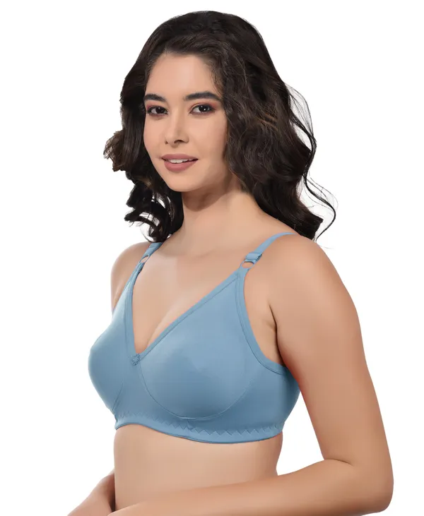 Blue_Cotton_Blend_Non_Padded_Bra_Cross_Bra_For_Women