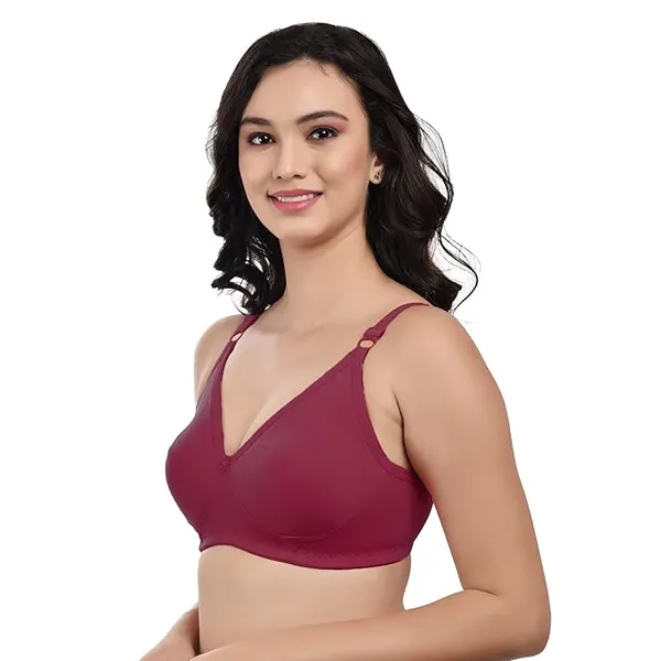 Dark_Maroon_Cotton_Blend_Non_Padded_Bra_For_Women