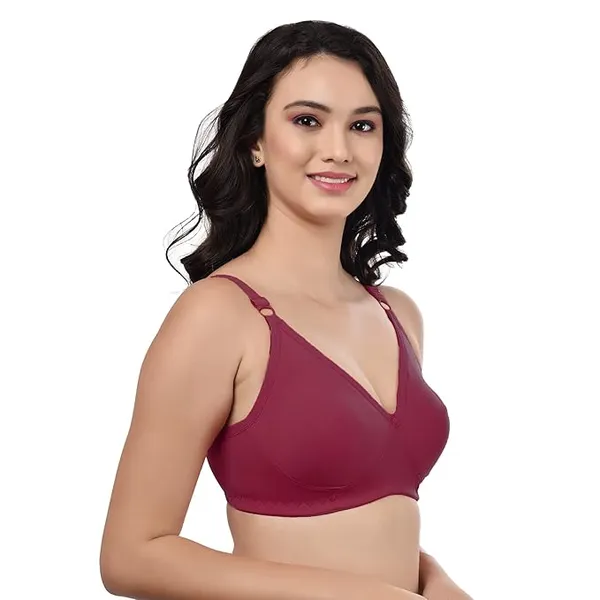 Dark_Maroon_Cotton_Blend_Non_Padded_Bra_For_Women
