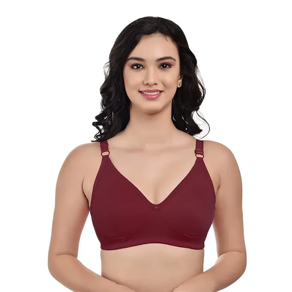 Dark_Maroon_Cotton_Blend_Non_Padded_Bra_For_Women