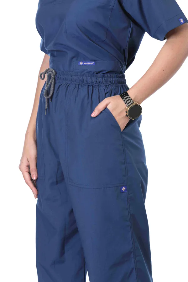 Air_Force_7_Pocket_Mandarin_Collar_Scrub_With_Cap_&_Mask_For_Women