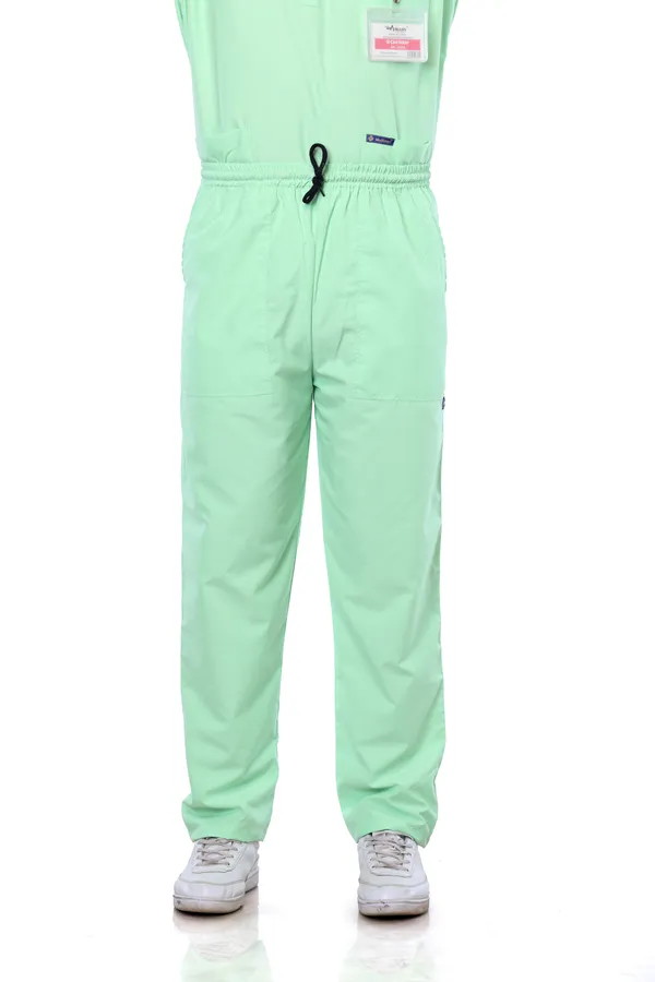 Pastel_Green_5_Pocket_Mandarin_Collar_Scrub_With_Cap_&_Mask_For_Men