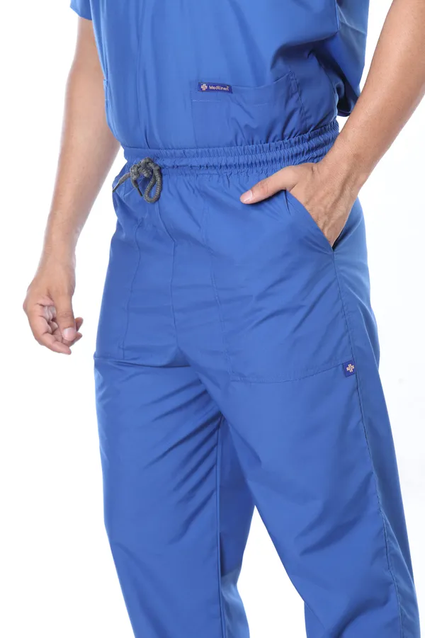 Royal_Blue_5_Pocket_Mandarin_Collar_Scrub_With_Cap_&_Mask_For_Men