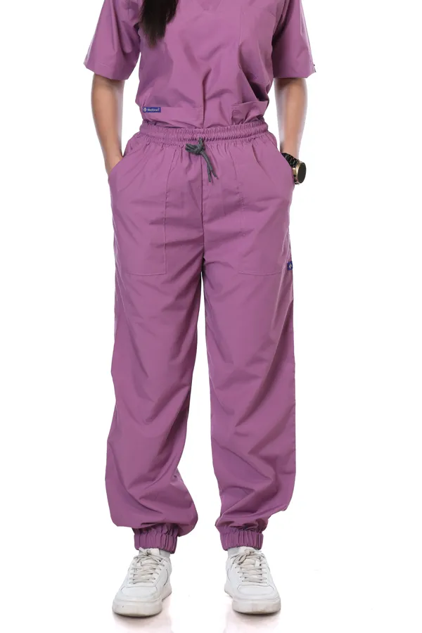Misty_Pink_7_Pocket_V_Neck_Scrub_With_Cap_&_Mask_For_Women