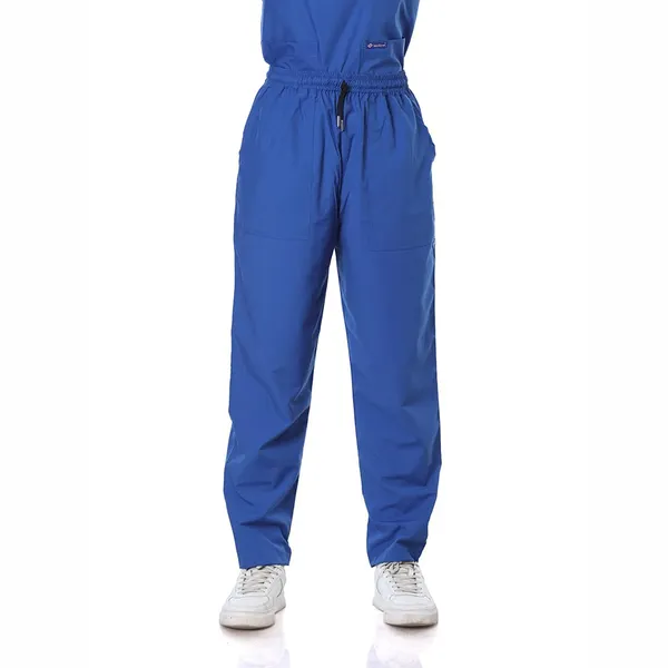 Royal_Blue_9_Pocket_Mandarin_Collar_Scrub_With_Cap_&_Mask_For_Women
