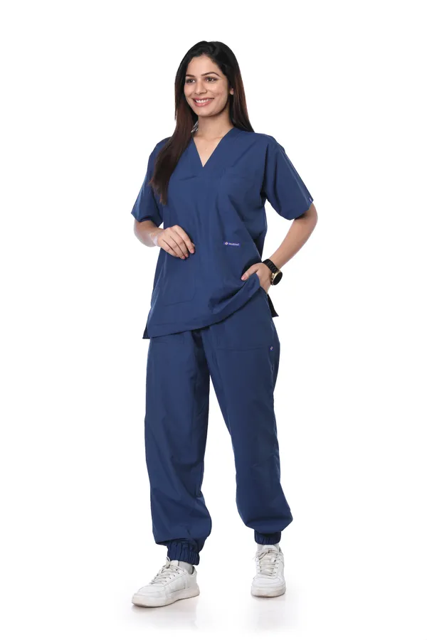 Air_Force_7_Pocket_V_Neck_Scrub_With_Cap_&_Mask_For_Women