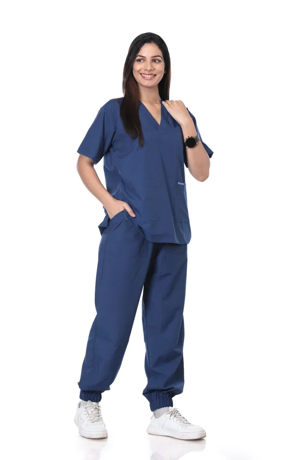Air_Force_7_Pocket_V_Neck_Scrub_With_Cap_&_Mask_For_Women