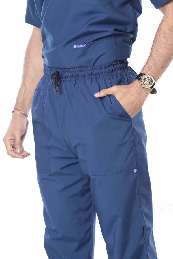 Air_Force_5_Pocket_V_Neck_Scrub_With_Cap_&_Mask_For_Men