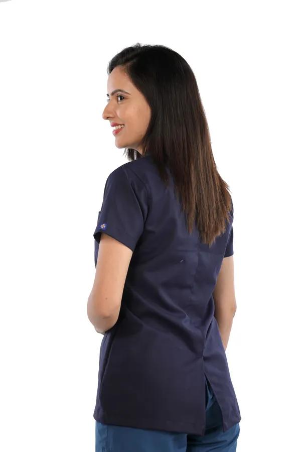 Navy_Blue_Premium_Fabric_Apron_Half_Sleeves