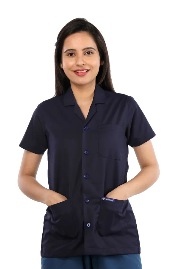 Navy_Blue_Premium_Fabric_Apron_Half_Sleeves