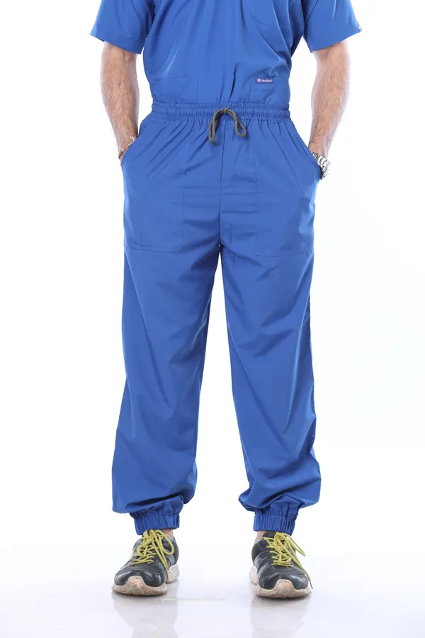 Royal_Blue_7_Pocket_Mandarin_Collar_Scrub_With_Cap_&_Mask_For_Men