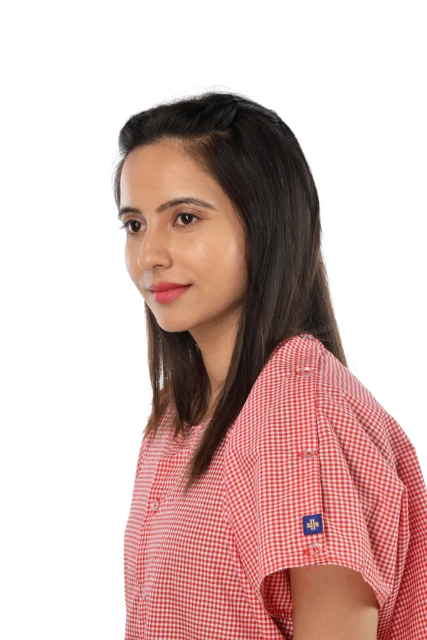 Red_Checks_Unisex_Patient_Dress_Side_Open