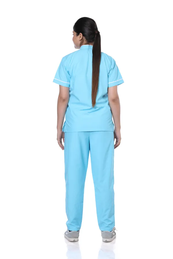 Pastel_Blue_7_Pocket_Biofit_Collar_Scrub_With_Cap_&_Mask_For_Women