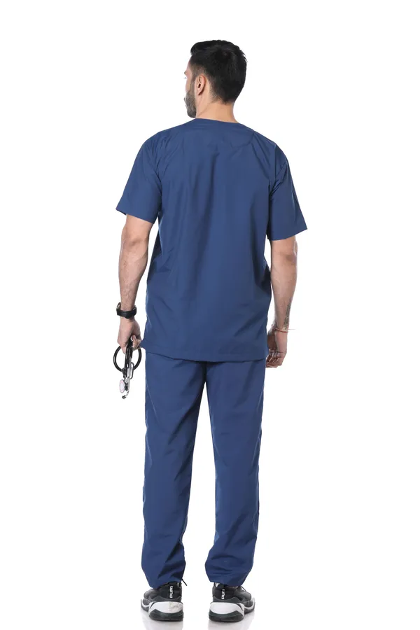 Air_Force_9_Pocket_Scrub_V_Neck_With_Cap_&_Mask_For_Men