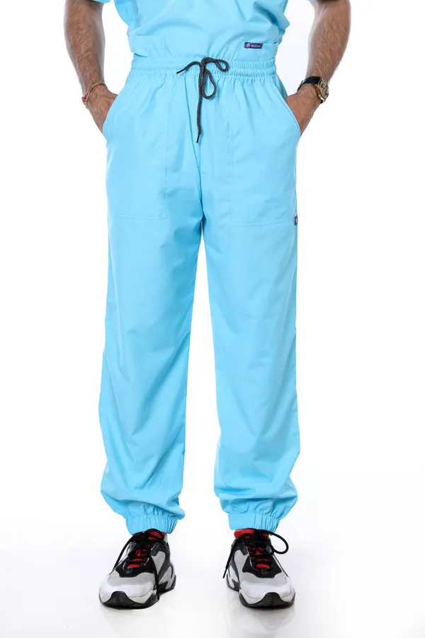 Pastel_Blue_7_Pocket_Mandarin_Collar_Scrub_With_Cap_&_Mask_For_Men