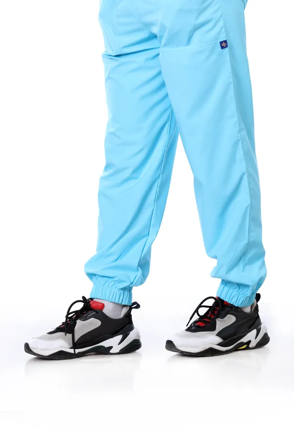 Pastel_Blue_7_Pocket_Mandarin_Collar_Scrub_With_Cap_&_Mask_For_Men