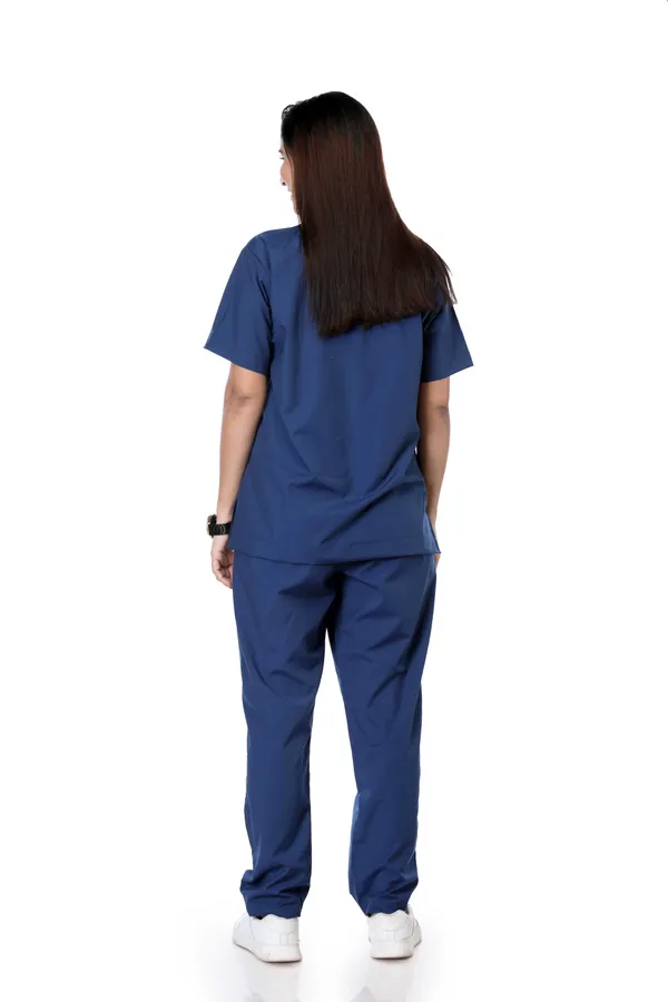 Air_Force_9_Pocket_Scrub_V_Neck_With_Cap_&_Mask_For_Women