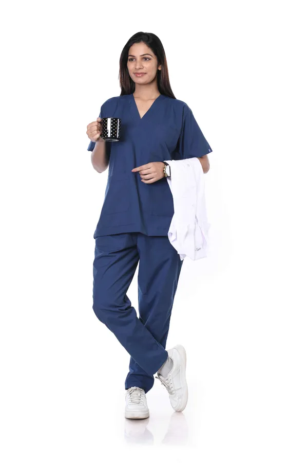 Air_Force_9_Pocket_Scrub_V_Neck_With_Cap_&_Mask_For_Women