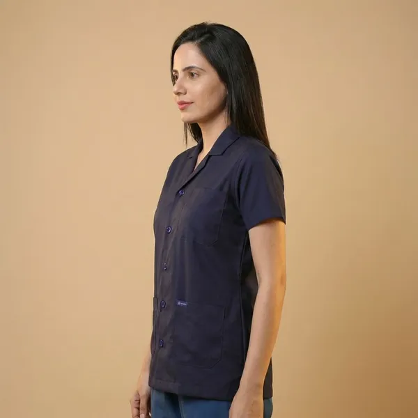 Navy_Blue_Premium_Fabric_Apron_Half_Sleeves
