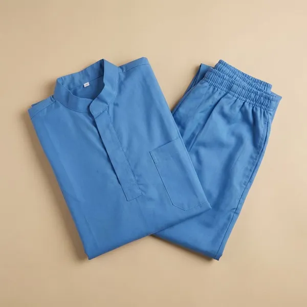 Sky_Blue_7_Pocket_Mandarin_Collar_Scrub_With_Cap_&_Mask_For_Women