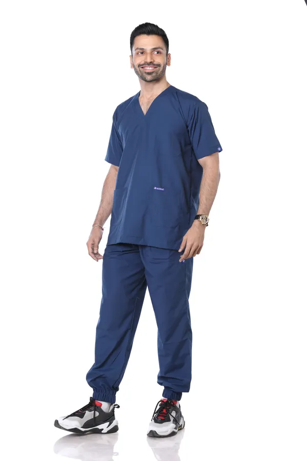 Air_Force_7_Pocket_Mandarin_Collar_Scrub_With_Cap_&_Mask_For_Men