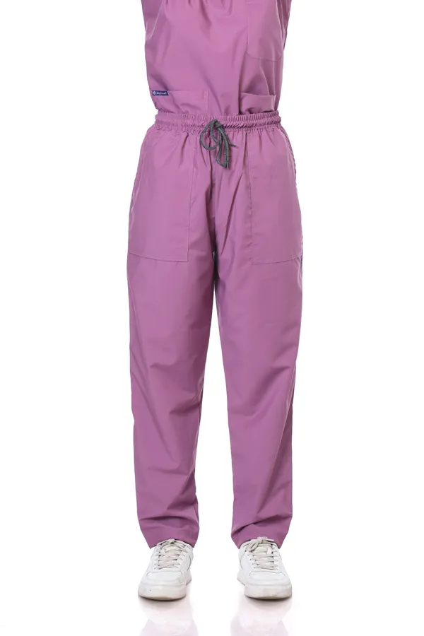 Misty_Pink_5_Pocket_V_Neck_Scrub_With_Cap_&_Mask_For_Women