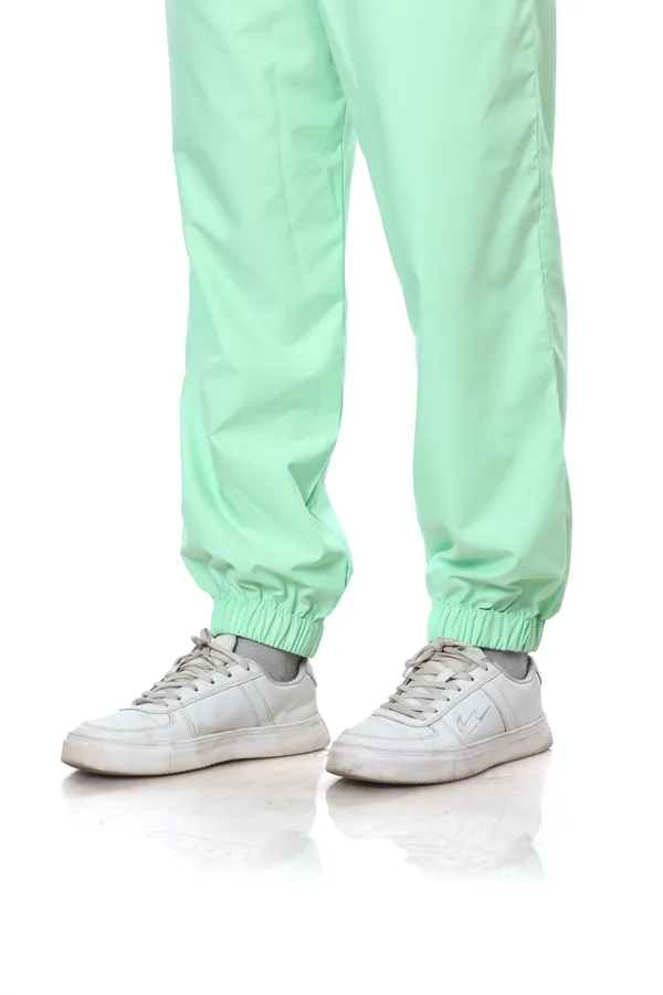 Pastel_Green_7_Pocket_V_Neck_Scrub_With_Cap_&_Mask_For_Women