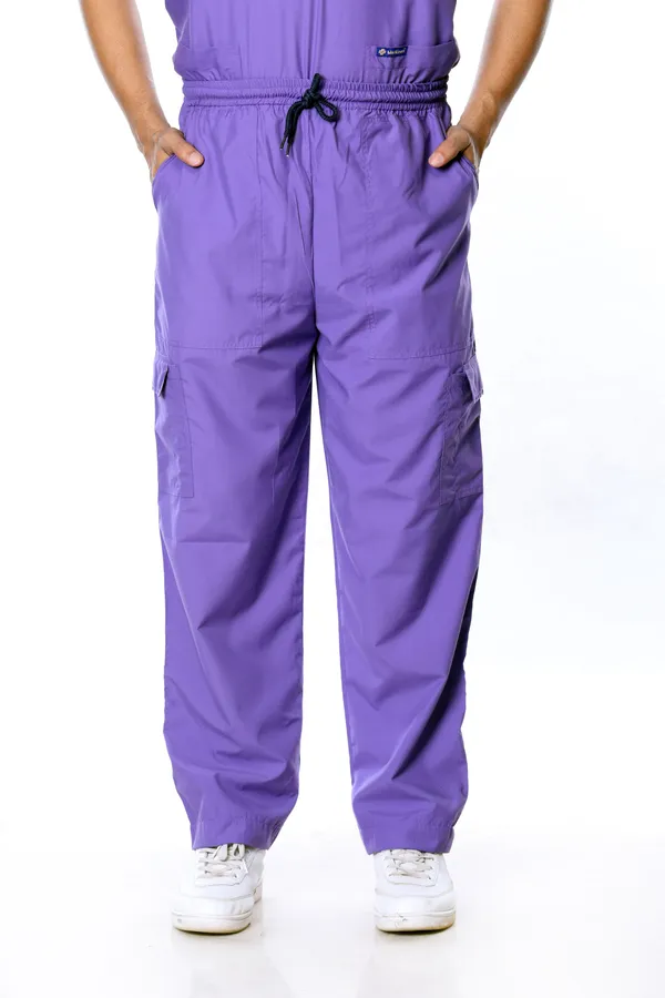 Lavender_9_Pocket_Scrub_V_Neck_With_Cap_&_Mask_For_Men