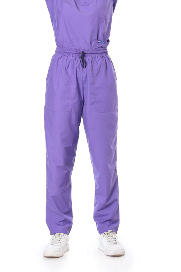 Lavender_5_Pocket_V_Neck_Scrub_With_Cap_&_Mask_For_Women