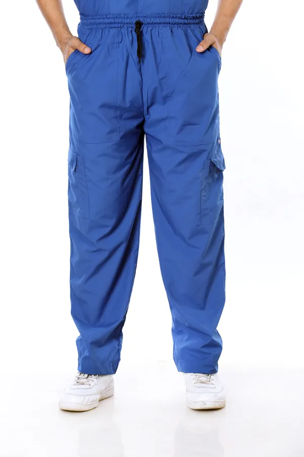 Royal_Blue_9_Pocket_Scrub_V_Neck_With_Cap_&_Mask_For_Men