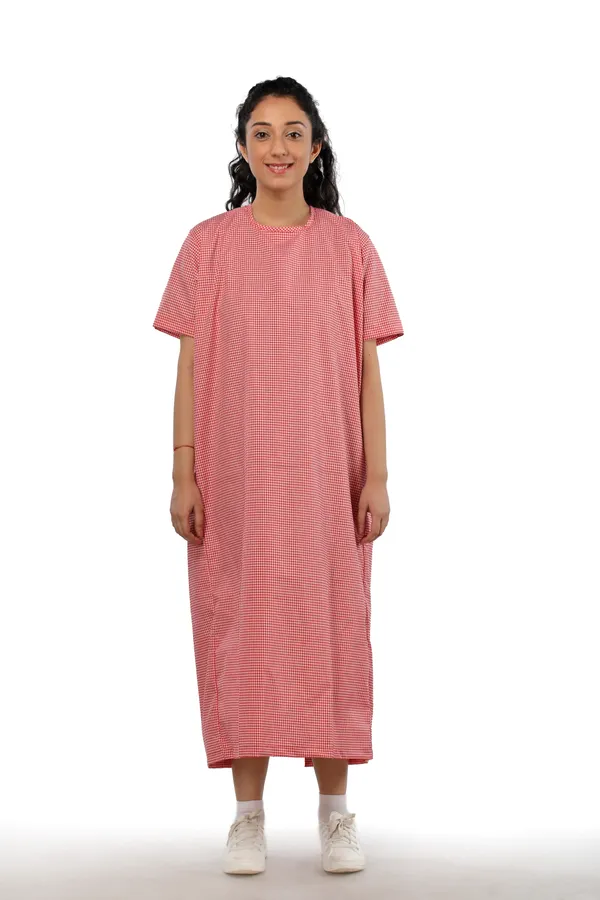 Red_Checks_Unisex_Patient_Dress