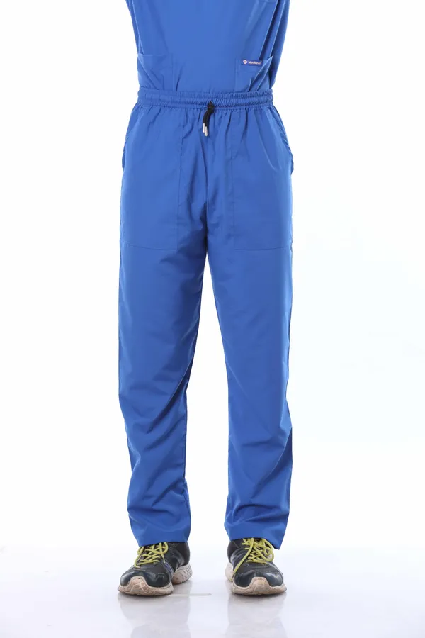 Royal_Blue_5_Pocket_V_Neck_Scrub_With_Cap_&_Mask_For_Men