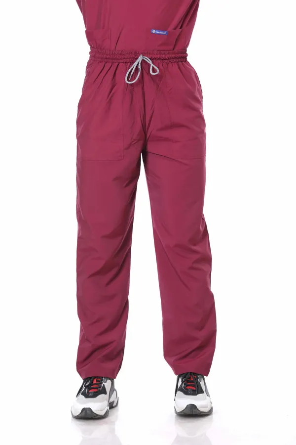 Maroon_5_Pocket_V_Neck_Scrub_With_Cap_&_Mask_For_Men