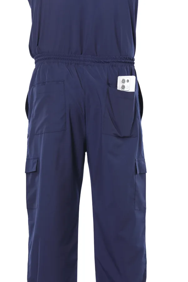 Navy_Blue_9_Pocket_Mandarin_Collar_Scrub_With_Cap_&_Mask_For_Men