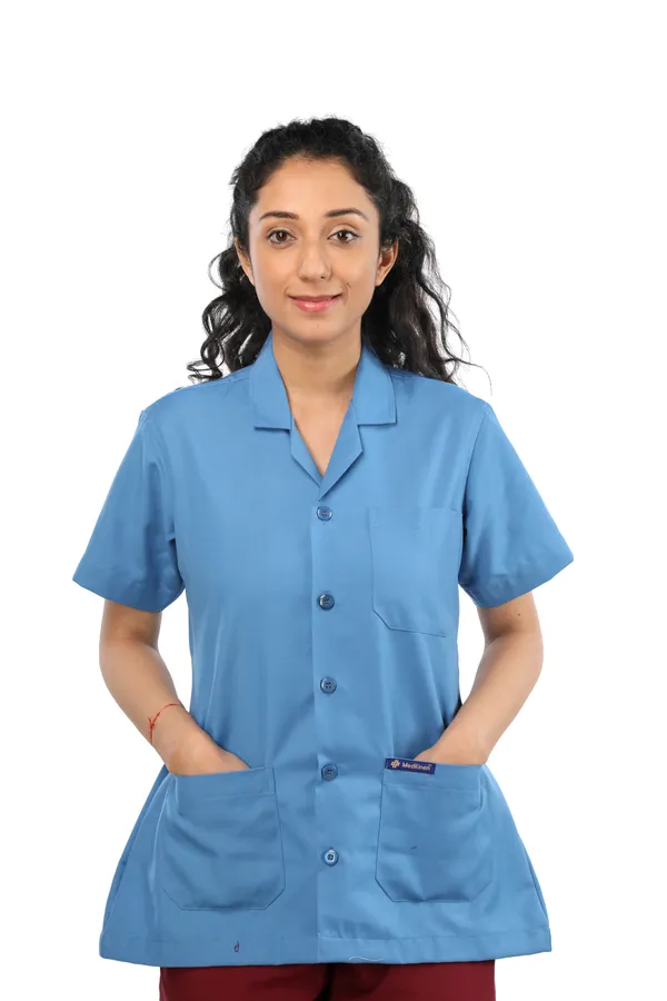 Sky_Blue_Premium_Fabric_Apron_Half_Sleeves
