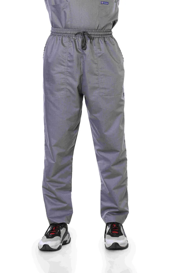 Grey_5_Pocket_V_Neck_Scrub_With_Cap_&_Mask_For_Men