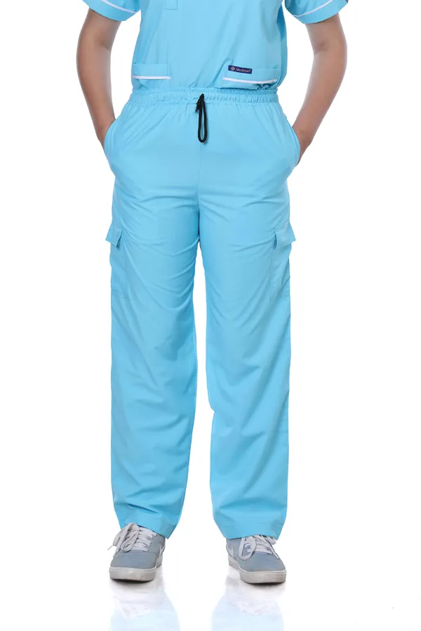Pastel_Blue_9_Pocket_Mandarin_Collar_Scrub_With_Cap_&_Mask_For_Women