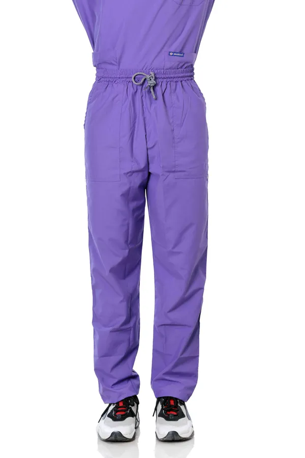 Lavender_5_Pocket_V_Neck_Scrub_With_Cap_&_Mask_For_Men