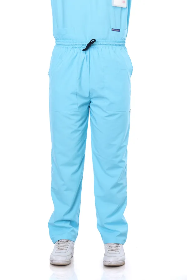 Pastel_Blue_5_Pocket_Mandarin_Collar_Scrub_With_Cap_&_Mask_For_Men