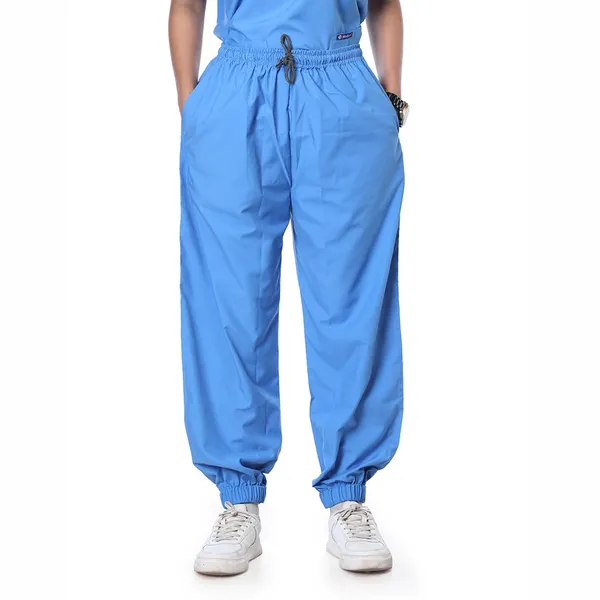 Sky_Blue_7_Pocket_Biofit_Collar_Scrub_With_Cap_&_Mask_For_Women