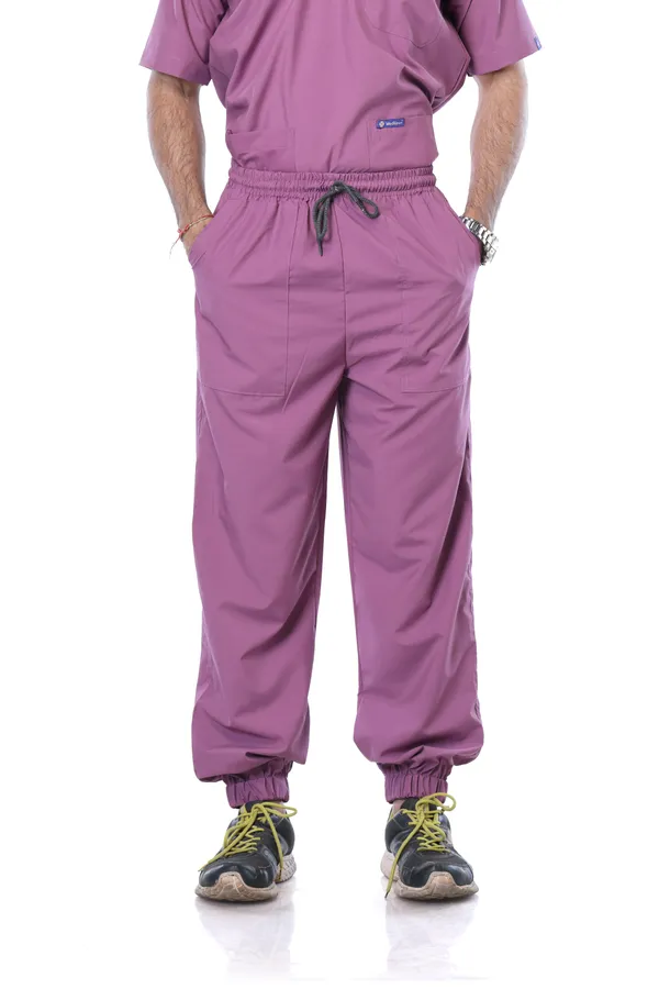 Misty_Pink_7_Pocket_Mandarin_Collar_Scrub_With_Cap_&_Mask_For_Men