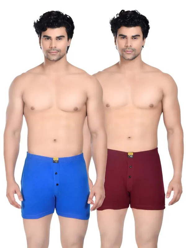 Pack_Of_2_Mens_Blue_And_Red_Cotton_Shorts