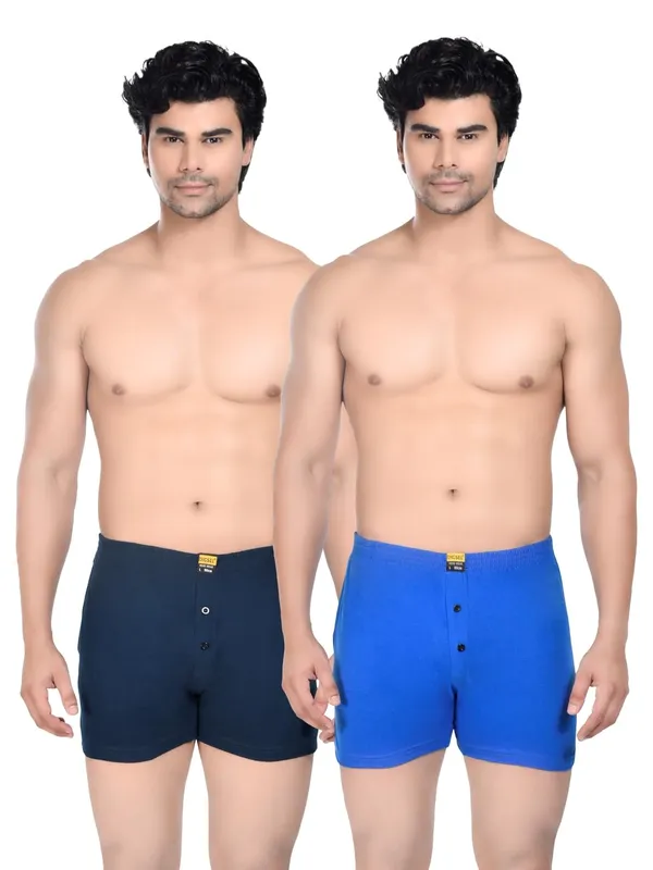 Pack_Of_2_Mens_Dark_Blue_And_Navy_Blue_Cotton_Shorts