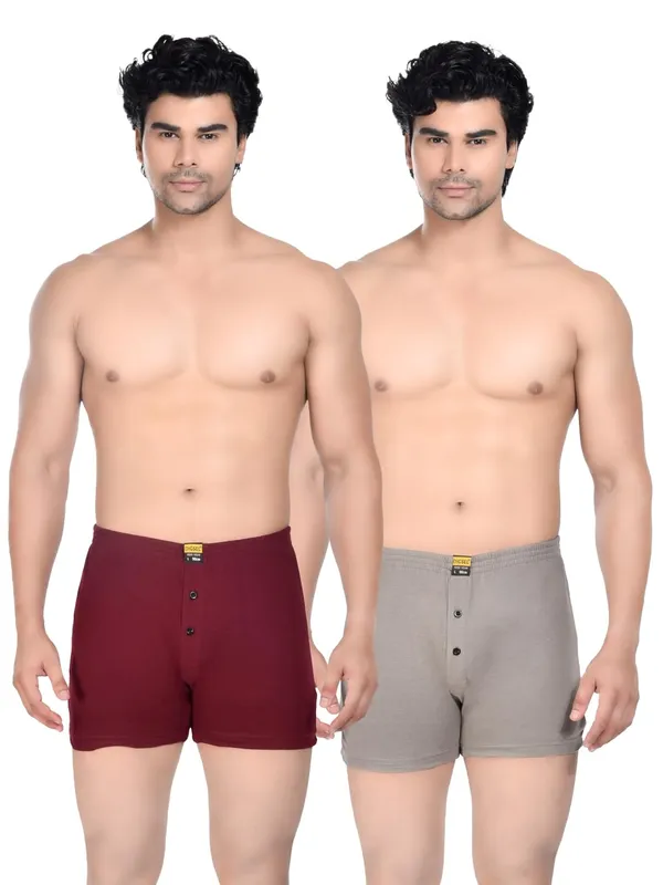 Pack_Of_2_Mens_Red_And_Grey_Cotton_Shorts